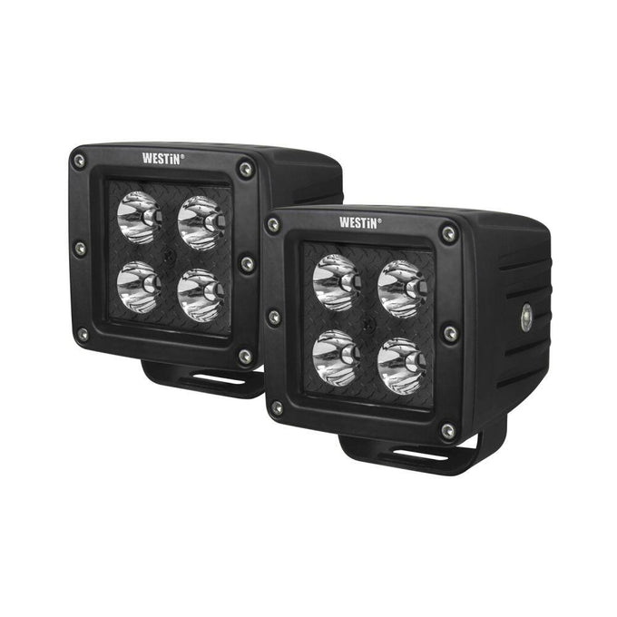 LED Auxiliary Lights 3in x 3in cube 20w Flood <br> Universal Fit