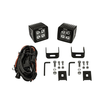LED Auxiliary Lights 3in x 3in cube 20w Flood <br> Universal Fit