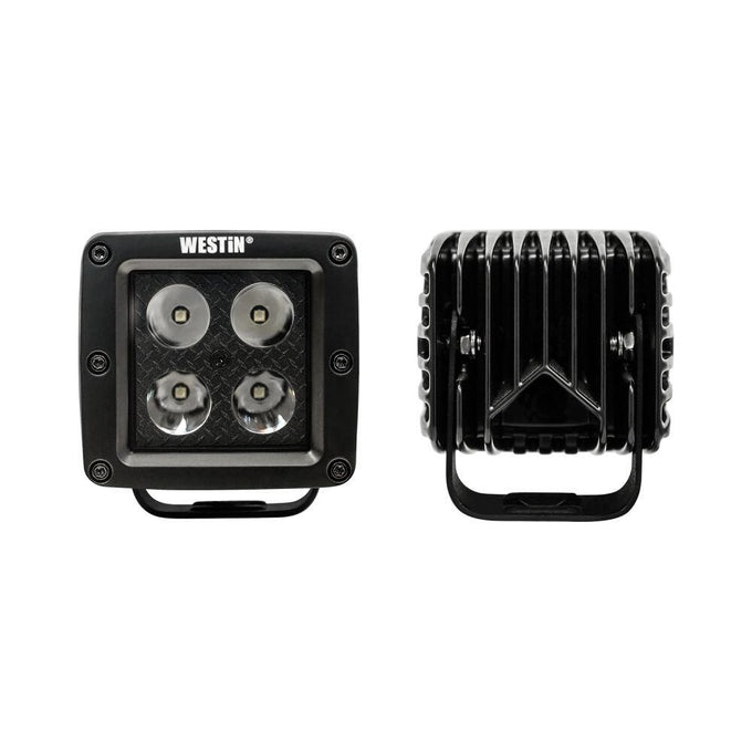 LED Auxiliary Lights 3in x 3in cube 20w Flood <br> Universal Fit