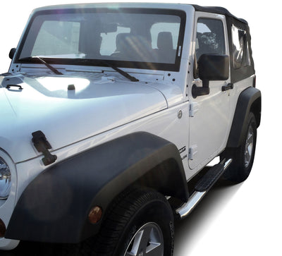 PRO TRAXX 4 Oval Nerf Step Bars <br> 2007-2018 Jeep Wrangler JK