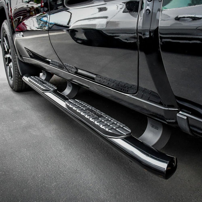 PRO TRAXX 4 Oval Nerf Step Bars <br> 19-26 Chevy GMC Silverado Sierra 1500-3500 HD