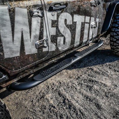 Platinum 4 Oval Nerf Step Bars <br> 2018-2025 Jeep Wrangler