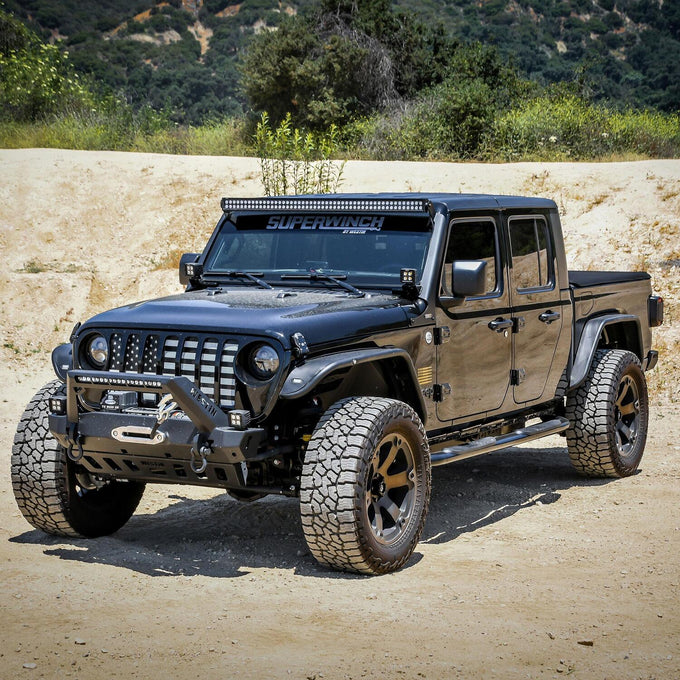 Platinum 4 Oval Nerf Step Bars <br> 2020-2025 Jeep Gladiator
