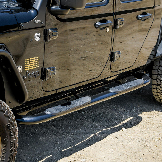 Platinum 4 Oval Nerf Step Bars <br> 2020-2025 Jeep Gladiator