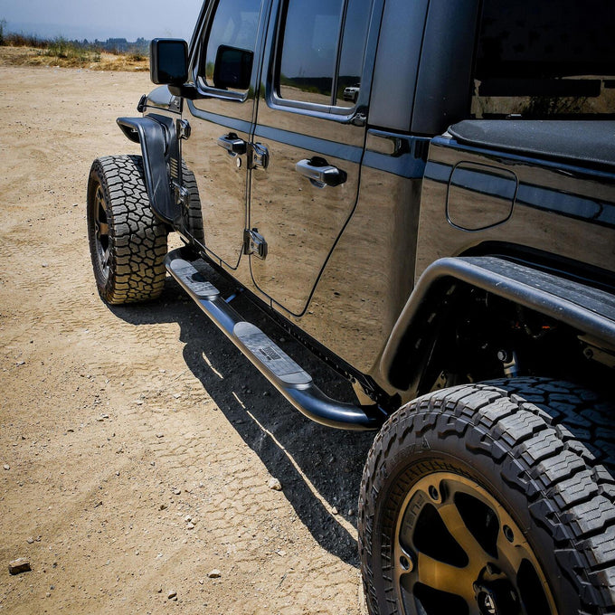 Platinum 4 Oval Nerf Step Bars <br> 2020-2025 Jeep Gladiator