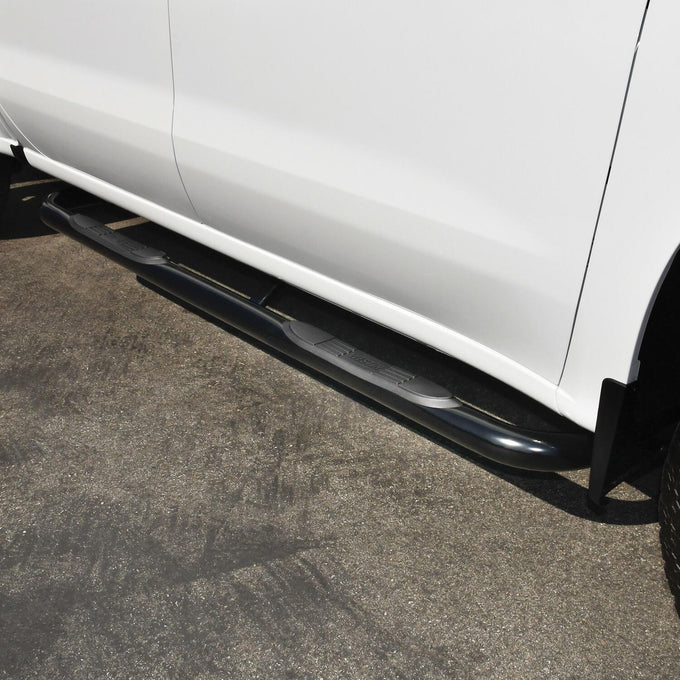 E-Series 3in Round Nerf Step Bars <br> 19-26 Chevy Silverado GMC Sierra 1500