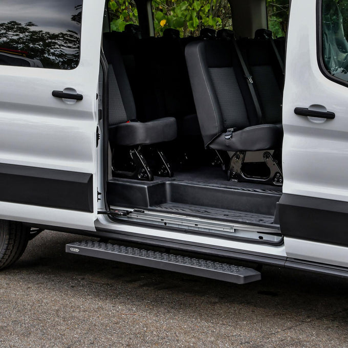 Grate Steps Running Boards <br> 15-25 Ford Transit-150 250 350 HD