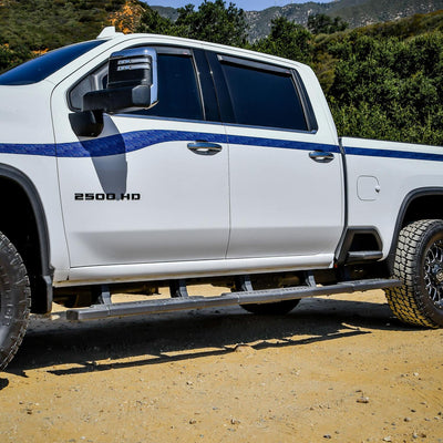 R5 M-Series XD Wheel to Wheel Nerf Step Bars <br> 20-26 Chevy Silverado GMC Sierra 2500 3500 HD