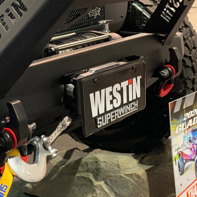 Winch Mount License Plate Re-locator <br> Universal Fit