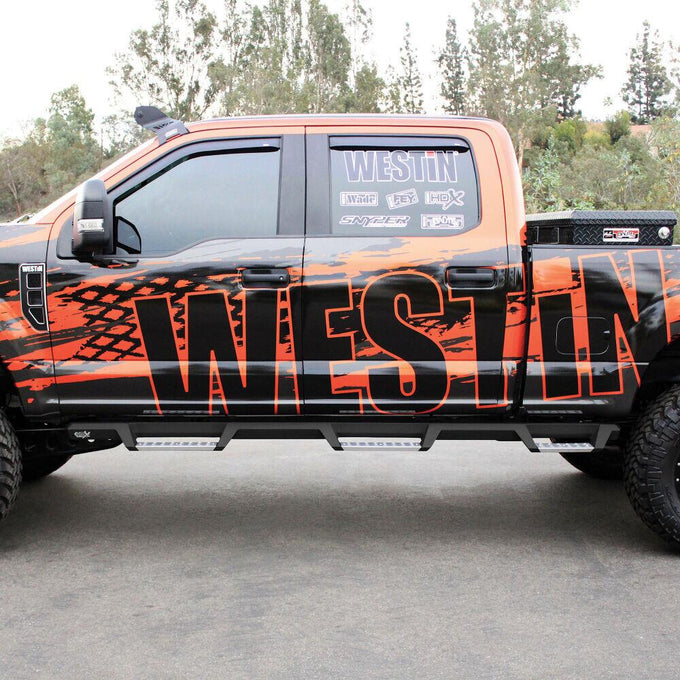 HDX Stainless Drop Wheel-to-Wheel Nerf Step Bars <br> 2017-2022 Ford F-250 F-350 Super Duty