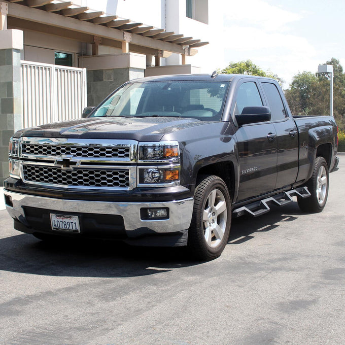 HDX Drop Wheel-to-Wheel Nerf Step Bars <br> 14-19 Chevy Silverado GMC Sierra 1500-3500 HD