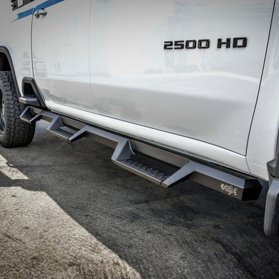 HDX Drop Wheel-to-Wheel Nerf Step Bars <br> 20-26 Chevy Silverado GMC Sierra 2500 3500 HD