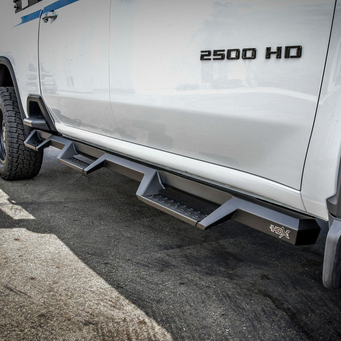 HDX Drop Wheel-to-Wheel Nerf Step Bars <br> 20-26 Chevy Silverado GMC Sierra 2500 3500 HD
