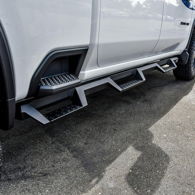 HDX Drop Wheel-to-Wheel Nerf Step Bars <br> 20-26 Chevy Silverado GMC Sierra 2500 3500 HD
