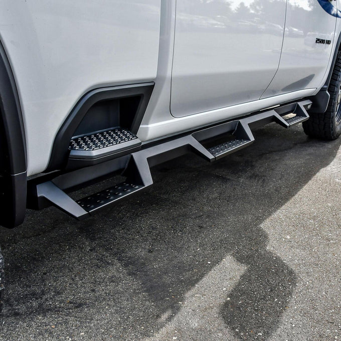 HDX Drop Wheel-to-Wheel Nerf Step Bars <br> 20-26 Chevy Silverado GMC Sierra 2500 3500 HD
