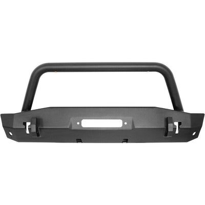 WJ2 Stubby Front Bumper w/Bull Bar <br> 2018-2025 Jeep Wrangler Gladiator