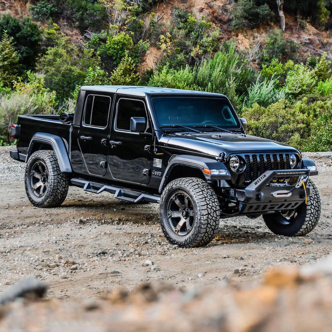 WJ2 Stubby Front Bumper w/LED Light Bar Mount <br> 2018-2025 Jeep Wrangler Gladiator