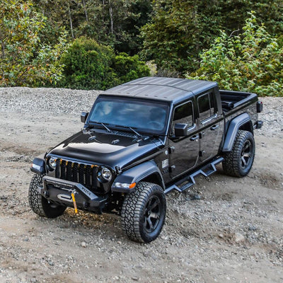 WJ2 Stubby Front Bumper w/LED Light Bar Mount <br> 2018-2025 Jeep Wrangler Gladiator