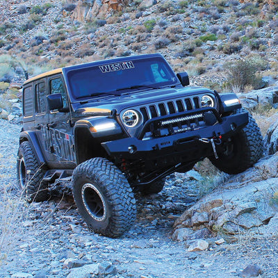 WJ2 Full Width Front Bumper w/Bull Bar <br> 2018-2025 Jeep Wrangler Gladiator