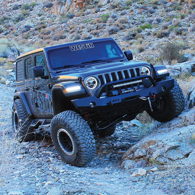 WJ2 Full Width Front Bumper w/Bull Bar <br> 2018-2025 Jeep Wrangler Gladiator