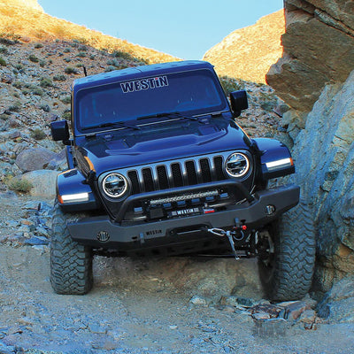 WJ2 Full Width Front Bumper w/Bull Bar <br> 2018-2025 Jeep Wrangler Gladiator