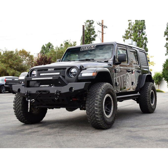 Full Width Front Bumper w/LED Light Bar Mount <br> 2018-2025 Jeep Wrangler Gladiator