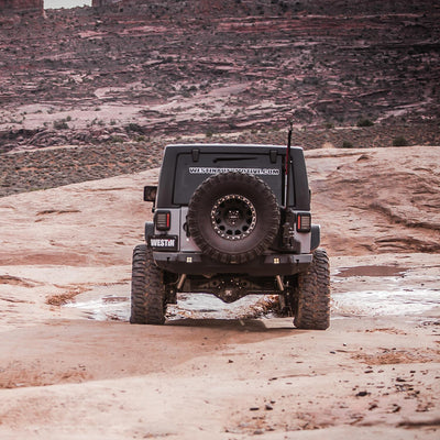 WJ2 Rear Bumper With Tire Carrier <br> 2007-2018 Jeep Wrangler JK