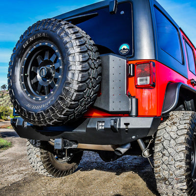 WJ2 Rear Bumper With Tire Carrier <br> 2007-2018 Jeep Wrangler JK