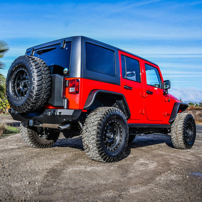 WJ2 Rear Bumper With Tire Carrier <br> 2007-2018 Jeep Wrangler JK