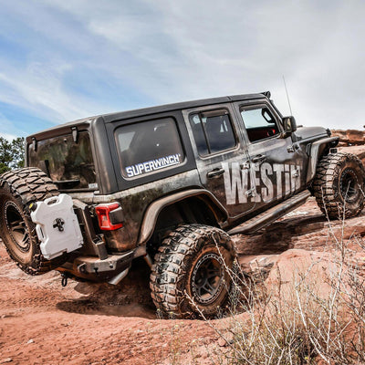 WJ2 Rear Bumper w/Tire Carrier w/Sensors <br> 2018-2025 Jeep Wrangler