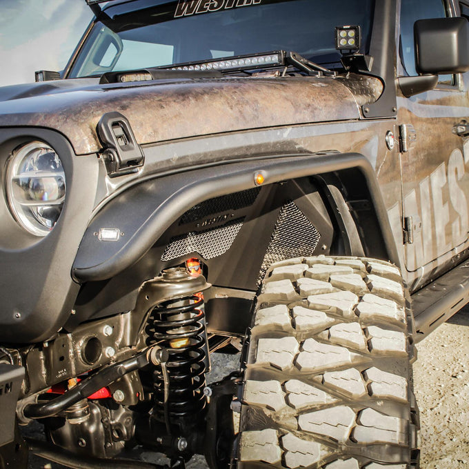 Tube Fenders - Front <br> 2018-2025 Jeep Wrangler Gladiator