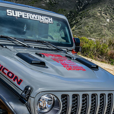 LED Hood Scoops <br> 2018-2025 Jeep Wrangler Gladiator