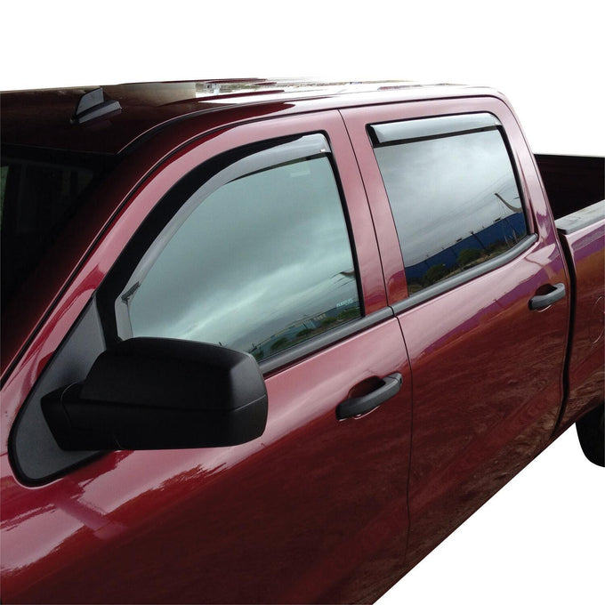 In-Channel 4pc Wind Deflector <br> 14-19 Chevy Silverado GMC Sierra 1500 2500 3500