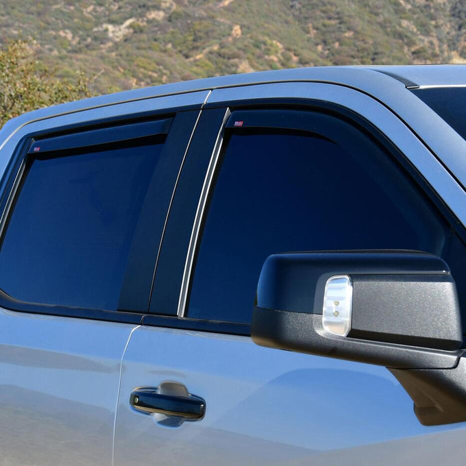 In-Channel 4pc Wind Deflector <br> 19-26 Chevy Silverado GMC Sierra 1500 2500 3500