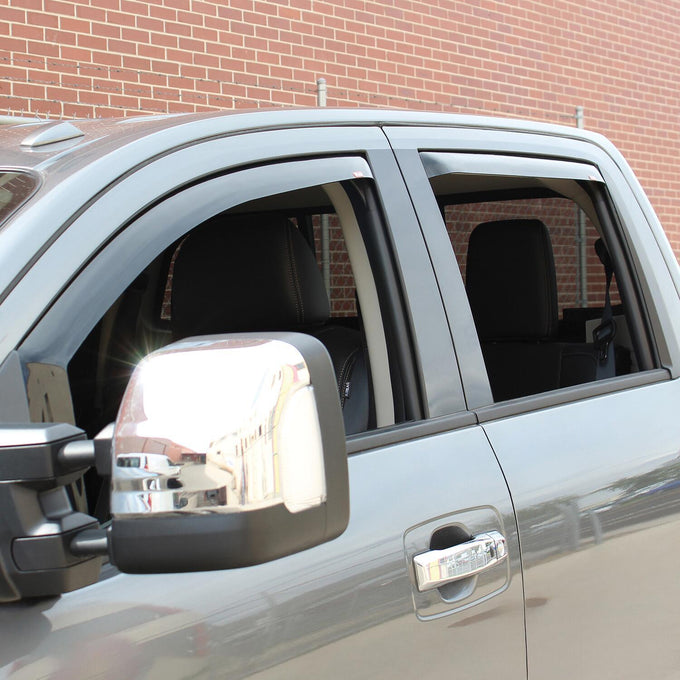 In-Channel 4pc Wind Deflector <br> 2016-2024 Nissan TITAN XD