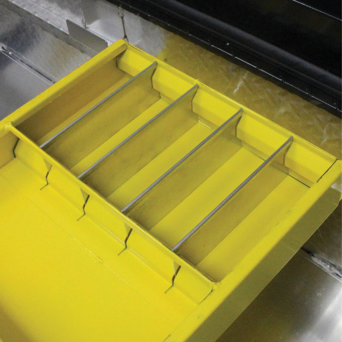 9in x 15in tray w/ 4 Silver Aluminum Dividers <br> Universal Fit