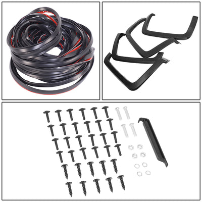 Factory Style Matte Fender Flares Kit <br> 14-18 Chevy Silverado 1500, 15-19 2500 3500 HD