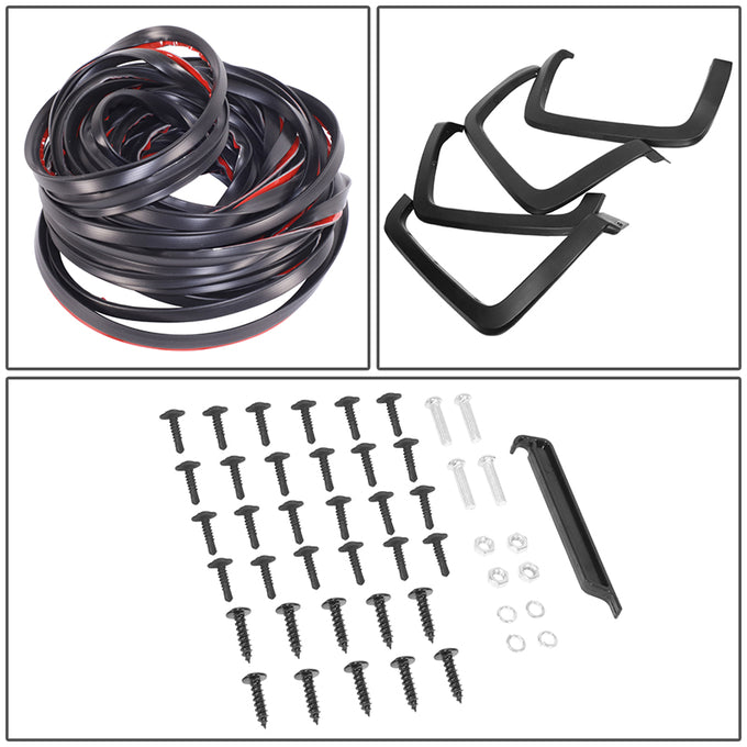 Factory Style Matte Fender Flares Kit <br> 14-18 Chevy Silverado 1500, 15-19 2500 3500 HD