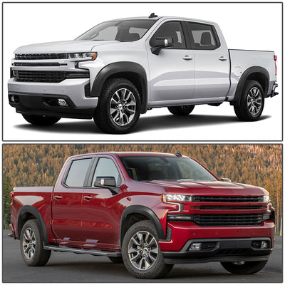 Factory Style Matte Fender Flares Kit <br> 19-24 Chevy Silverado 1500
