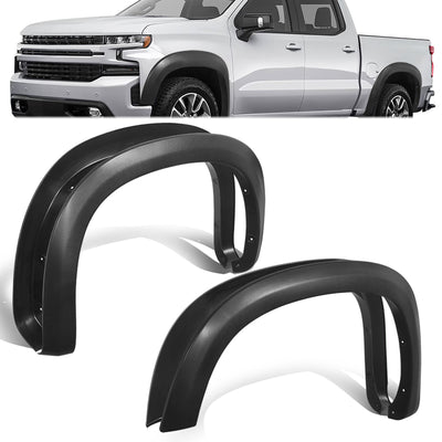 Factory Style Matte Fender Flares Kit <br> 19-24 Chevy Silverado 1500