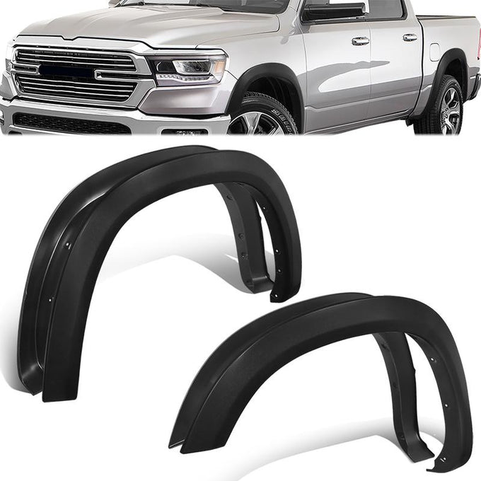 Factory Style Matte Fender Flares <br> 19-24 Ram 1500