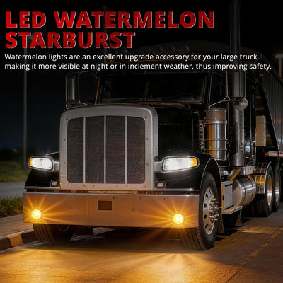 2Pcs LED Watermelon Light Clear Lens<br>Universal