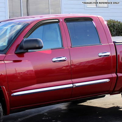 4Pcs Window Visors Guard Deflector <br> 05-10 Dodge Dakota Quad Crew Cab
