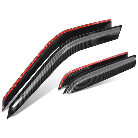 4Pcs Tape-on Window Visors Guard Deflector <br> 97-17 Ford Expedition, 98-17 Lincoln Navigator