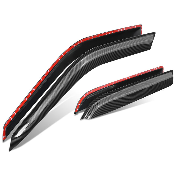 4Pcs Tape-on Window Visors Guard Deflector <br> 97-17 Ford Expedition, 98-17 Lincoln Navigator