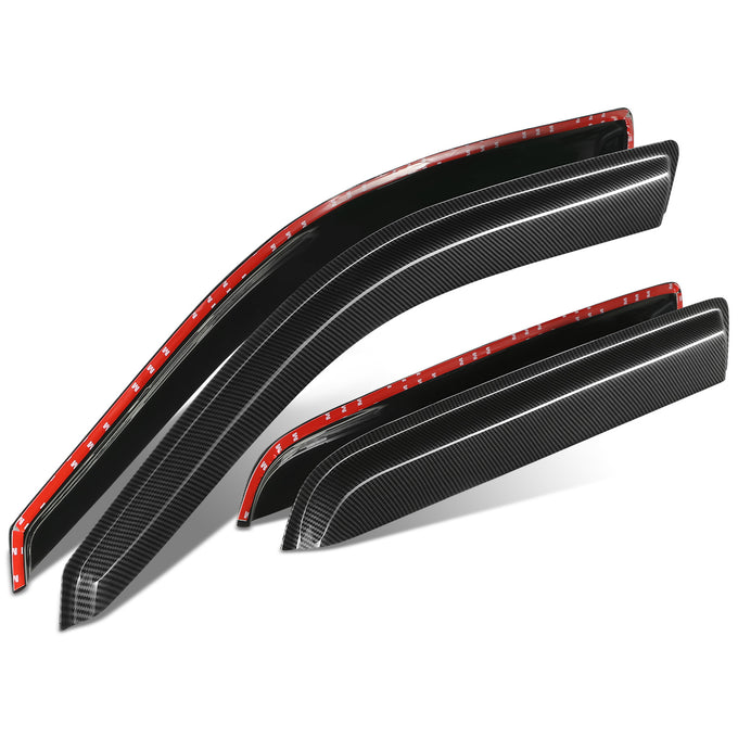 4Pcs Window Visors Guard Deflector <br> 09-14 Ford F-150 Crew Cab