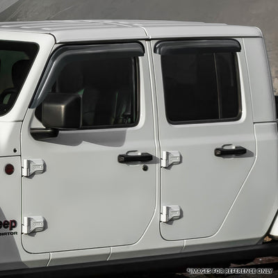 4Pcs Window Visors Guard Deflector <br> 20-24 Jeep Gladiator, 18-24 Wrangler Unlimited