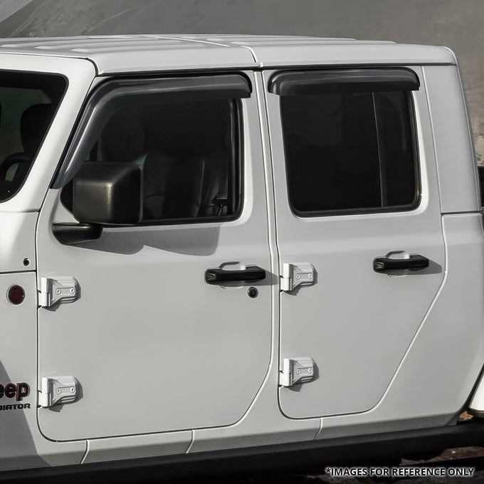 4Pcs Window Visors Guard Deflector <br> 20-24 Jeep Gladiator, 18-24 Wrangler Unlimited