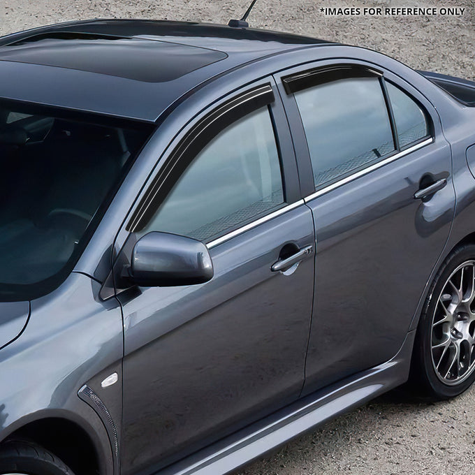 4Pcs Window Visors Guard Deflector<br>08-17 Mitsubishi Lancer Sedan