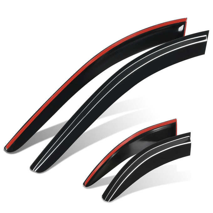 4Pcs Window Visors Guard Deflector<br>08-17 Mitsubishi Lancer Sedan